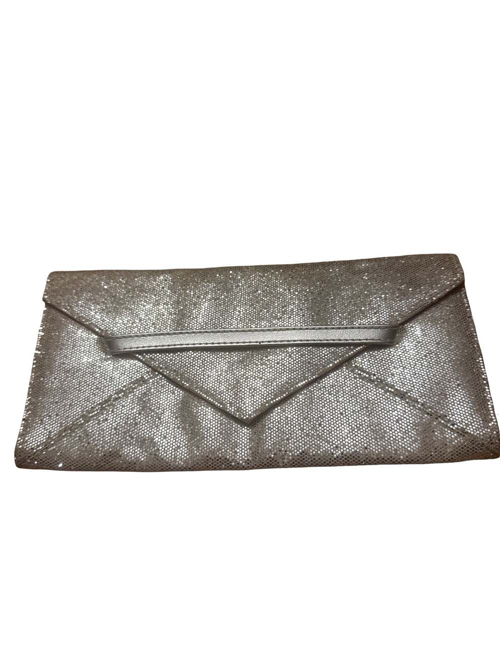 Victoria's Secret Silver Sparkle Envelope Clutch Bag